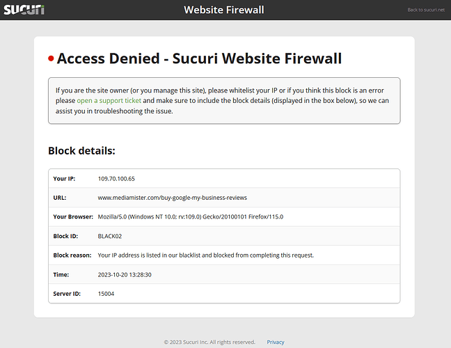 Tor Access Denied