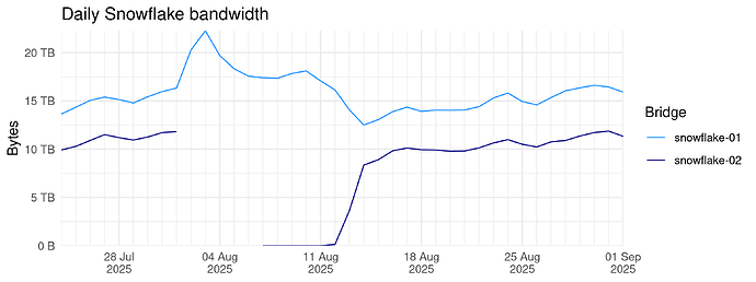 Daily Snowflake bandwidth