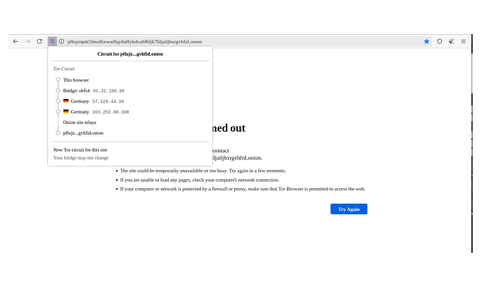 tor circuit not changing