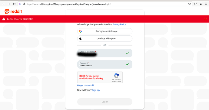 reddit captcha error message